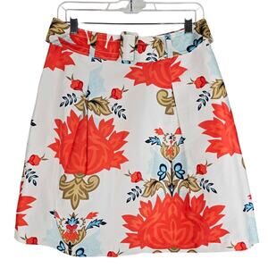 Talbots Petites 100% Silk Floral Stunning Business Work Vacation Women's Skirt 8
